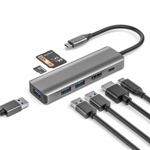 ฮับ USB-C 7-in-1 4K HDTV, ชาร์จ PD100W, 2 * USB พอร์ต3.0 typc ฮับ USB 3.0อ่านการ์ด sd/tf - Product Image 1