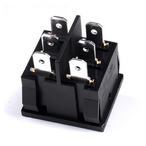 DPDT 6 PIN 19.6*22MM単列ロッカースイッチT125 1E4 4 4ポジションスイッチ照明付きロッカースイッチ - Product Image 4