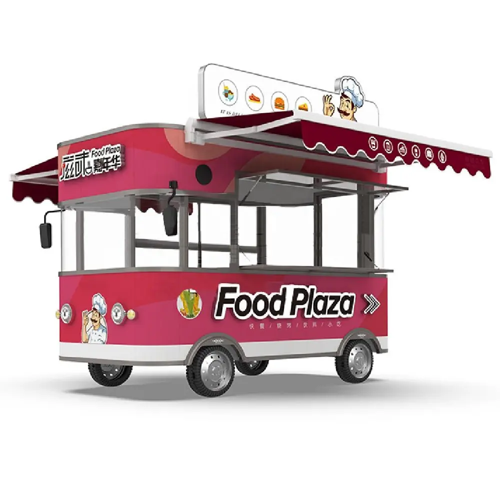 Food truck Hotdog Food Cart Vans Hersteller Mobile Küche Eis Commercial Electric Food Trucks Anhänger mit voller Küche
