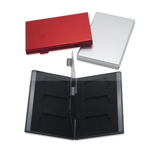 Gümüş Alüminyum Kutu Taşınabilir 6 1 Hafıza Kartı Durumda SD/SDHC/MMC 6x SD Kart Kılıfları - Product Image 1