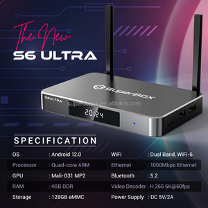スーパーボックスS6超AndroidスマートTVボックス6K Ultra HD音声制御OEMカスタマイズサポート - Product Image 6