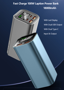 Schnell ladung 100W 20000mAh Laptop Power Bank Tragbare Schnell ladung 18000mAh LED-Anzeige <span class=keywords><strong>Notebook</strong></span> Power bank Station für Computer