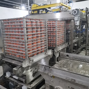 Paletizador automático de lata de alto rendimiento y máquina paletizadora automática Sistema de jaula de descarga de carga