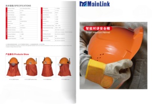 Casco duro industrial profesional para la comunicación del sitio de construcción Walkie Talkie incorporado de 2W Sistema de intercomunicación de largo alcance - Product Image 6