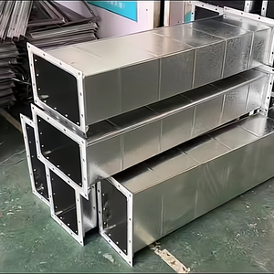 Yağ deşarj deliği için HVAC havalandırma sistemi flanş galvanizli çelik kare hava kanalı dikdörtgen kanal - Product Image 4