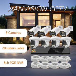 Jianvision Top 10 Quality Manufacturer Wholesale Complete Metal POE <strong>IP</strong> 8 Channels Cctv <strong>Camera</strong> System for Home