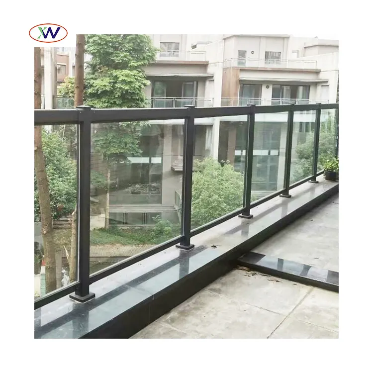 Balustrade en aluminium main courante design balcon balustre en verre avec des prix bon marché