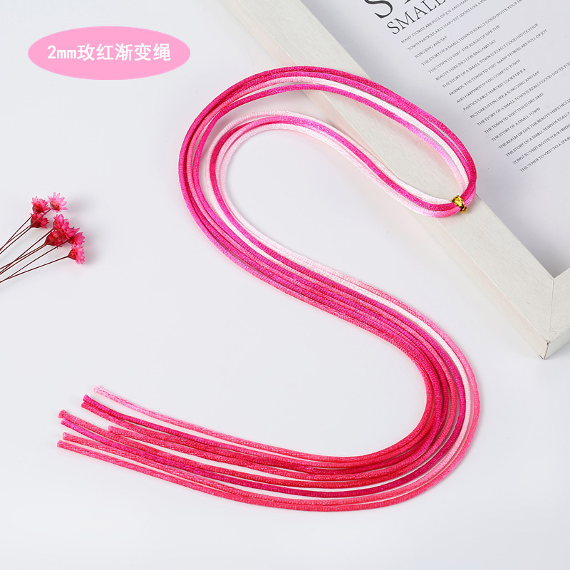 Juego de 4 piezas degradado rojo rosa de 2 mm con clip
