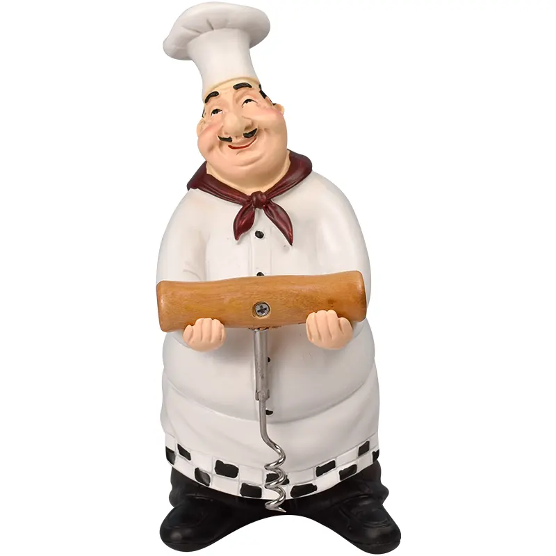 Estatuetas de chef de cozinha decoração de mesa