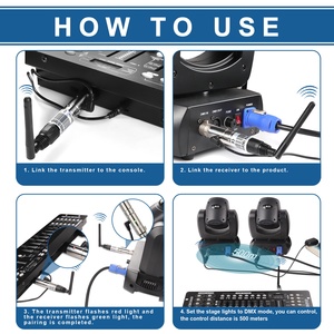 Trasmettitore/ricevitore Wireless 2.4G DMX 512 per Controller di illuminazione scenica Dj - Product Image 4