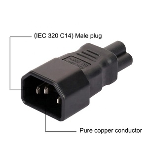 IEC320 C14 to C5 Connector PDU UPS Industry <strong>Plug</strong> Adapter Electric Converter <strong>Plug</strong> for Laptop Computer - Product Image 4