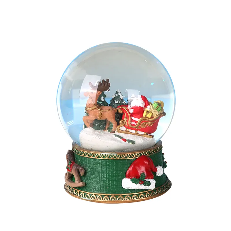 Redeco-escultura de bola de nieve moderna, adornos de Navidad, artesanía de resina para regalos, decoraciones para el hogar