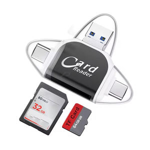 4 in 1 evrensel USB tip C Hub adaptörü çok portlu Mini TF kart okuyucu stokta telefon Pro ve Laptop için Metal - Product Image 1