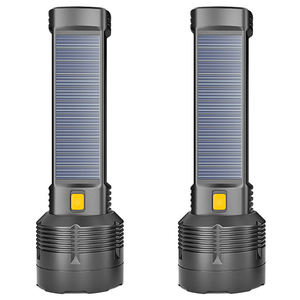 2025 <strong>Best</strong> Selling 1200mAh Usb Rechargeable Handheld Multi Functional <strong>Cheap</strong> Solar Led Torch Flash <strong>Light</strong> for Emergency Camping - Product Image 2