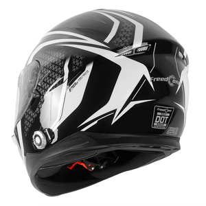 FreedConn DOT Casco de Motocicleta BM22 con Intercomunicador Bluetooth Sistema de Interfono Hasta 6 Pilotos 1000M Radio FM Parlante