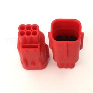 带端子的6针红色自动线束连接器 - Product Image 2