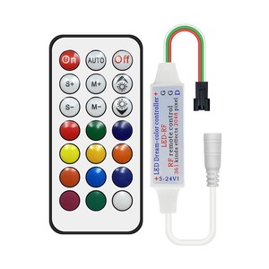 RGB светодиодный контроллер полосы света с 21 клавишей дистанционного управления Мини RF DC головка диммер для радужного освещения низкого напряжения - Product Image 1