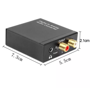 大型底盘光学SPDIF Toslink同轴模拟立体声L/R转换器，带光缆和PS4 Roku电源适配器 - Product Image 2