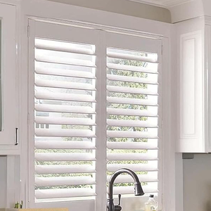 Best Sell clear View Ready Made Removable PVC Door Shutters Horizontal Wooden Custom Window Shutters Interior <strong>Louvre</strong> Shutters