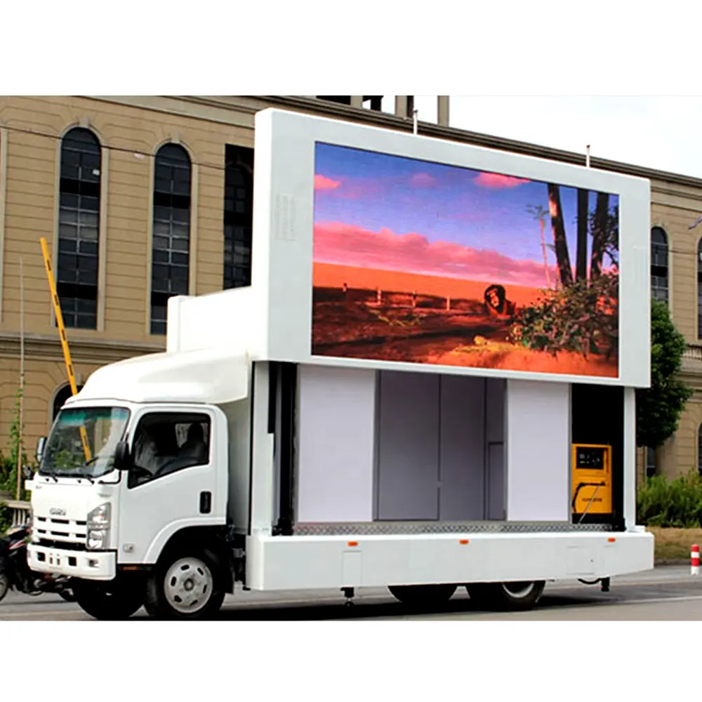 आउटडोर ट्रक मोबाइल विज्ञापन एलईडी डिस्प्ले स्क्रीन स्कूटर ट्रेलर