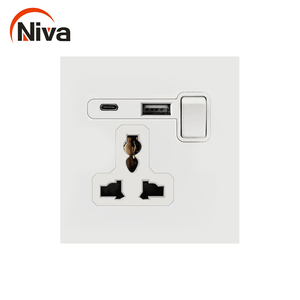 Stainless Steel Panel <strong>Double</strong> <strong>Socket</strong> Toggle Light Switch Retro Brass Wall Power <strong>Plug</strong> <strong>Sockets</strong> US UK Standard <strong>USB</strong> Type C - Product Image 3