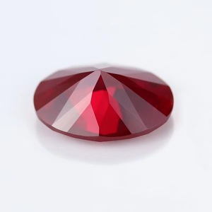 5A Oval şekil 5 # kırmızı korindon sentetik yakut, sivri alt Oval 5 # kırmızı korindon - Product Image 2