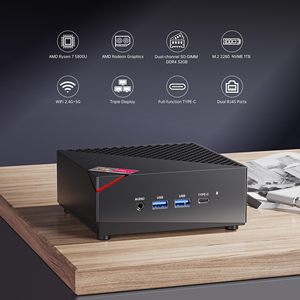 Morefine M600 Mini-PC-Spieler Amd R-Yen 7 5700U 5800U 5825U 2 xddr4 2xpcie 4.0 2*2,5g Lan-Gaming-PC Mini-Computer Wifi6 Bt5.2 - Product Image 4