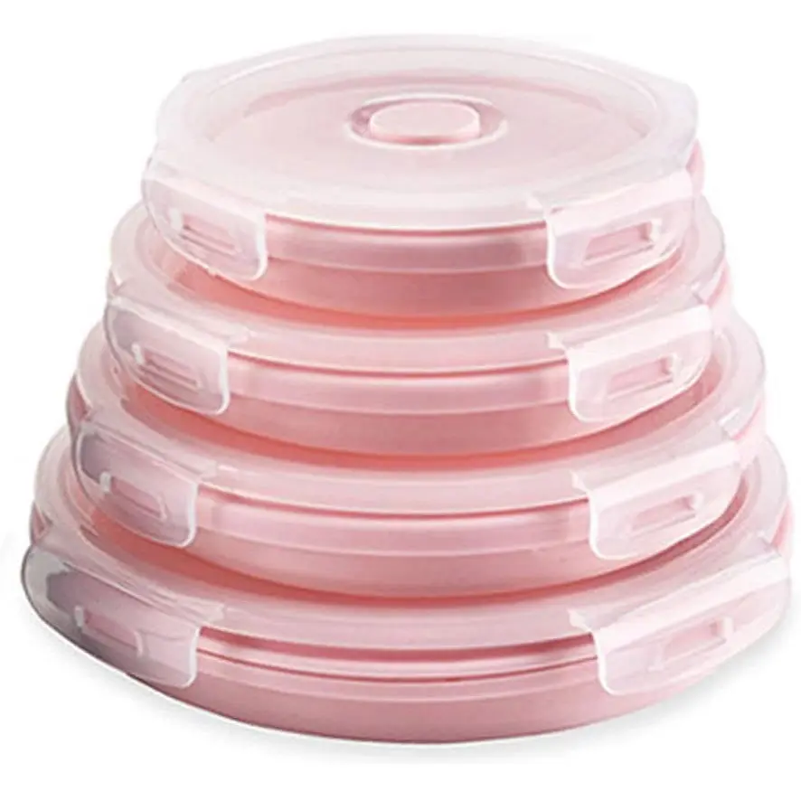 Contenitore per alimenti in silicone pieghevole per scatola bento portatile pieghevole scatola pranzo