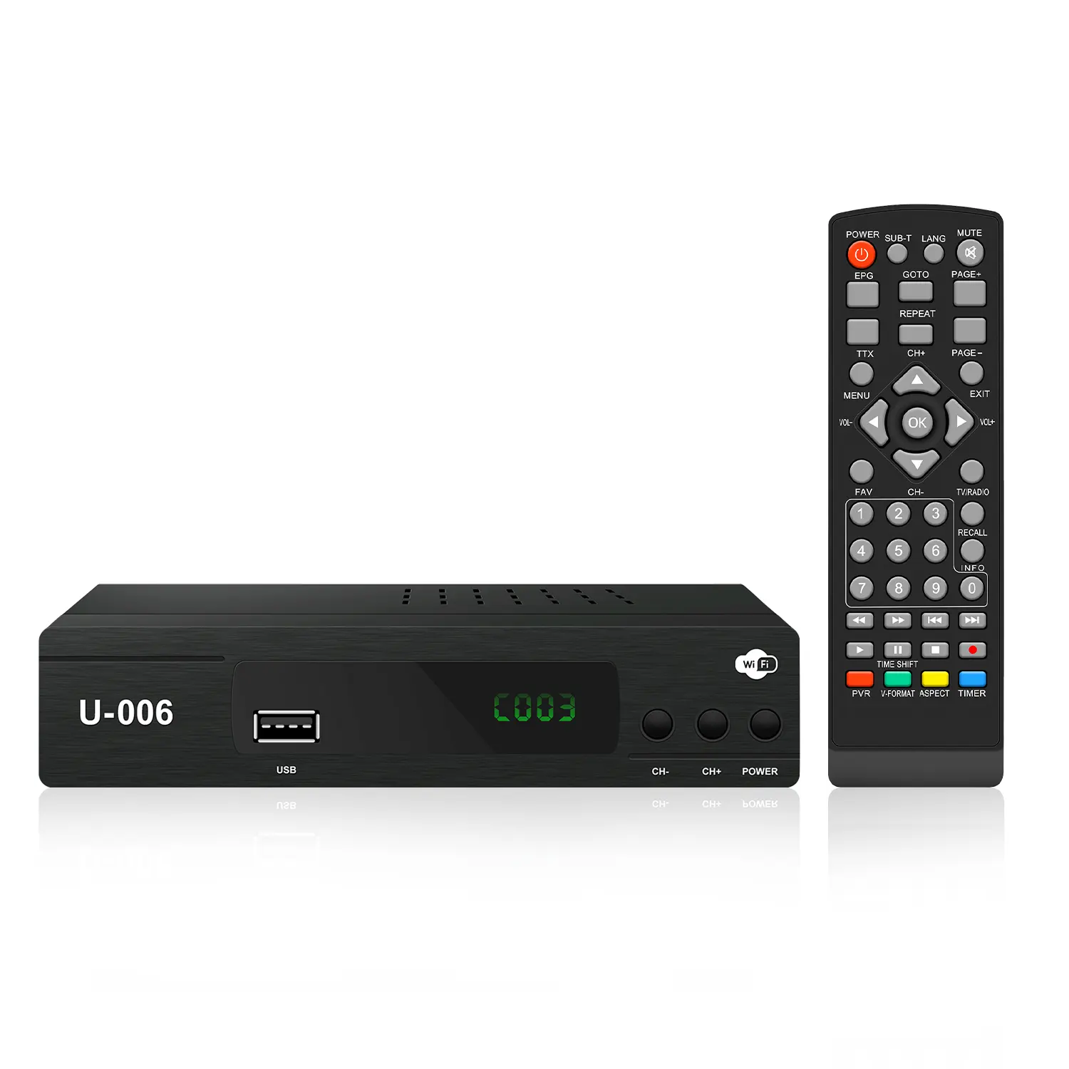 Free To Air TV Box Wifi ISDB T modulador 1080p Full HD Decodificador de TV Decodificador de televisión por cable de alta definición, decodificador de TV de alta definición, decodificador de radio y televisión por cable