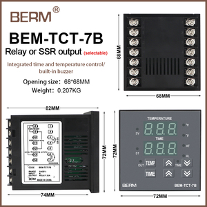 Controlador integrado de temperatura y tiempo pantalla digital instrumento de control de temperatura controlador de temperatura del termostato - Product Image 4