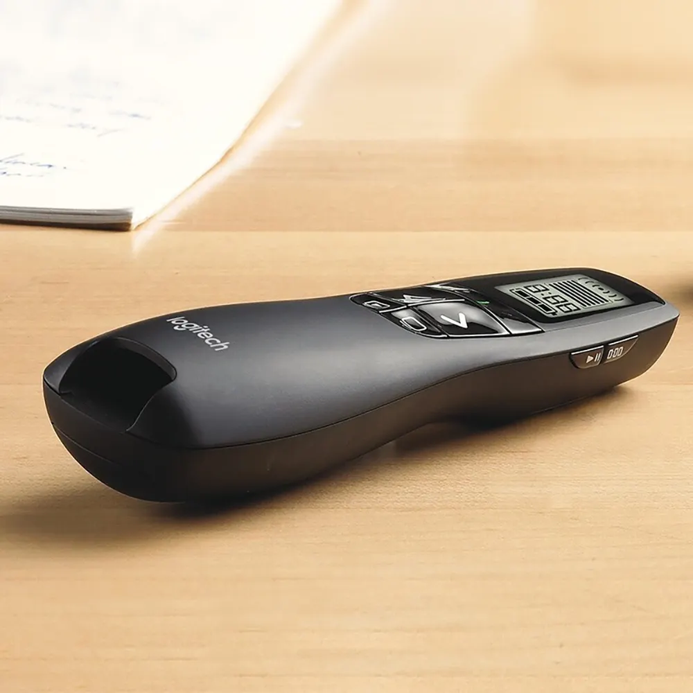 Logitech – présentateur professionnel Plug-and-play, présentateur sans fil, pointeur Laser R800 avec écran LCD, pointeur de stylo Laser à distance