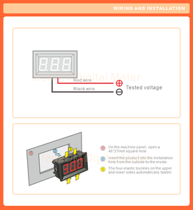 0.56 Inch 3 Chữ Số 2 Dây DC4.5-30V LED Hiển Thị Kỹ Thuật Số Meter Vôn Kế Kiểm Tra Chỉ Số Màn Hình Detector Xe Xe Máy 12V 24V - Product Image 4