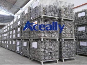Almacén Logística Apilable Transporte Pallet Cajas Metal Plegable Malla de alambre Contenedor - Product Image 5