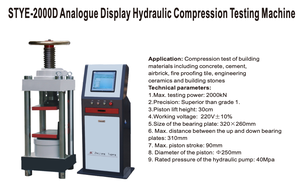 Analogue Display macchina per prove di compressione idraulica per prove di resistenza del cilindro in calcestruzzo nei laboratori di ingegneria civile - Product Image 3
