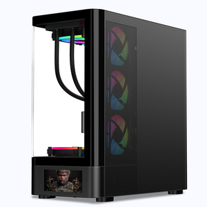 SAMA Vidrio Curvo mejor torre media ATX CPU Gaming PC de escritorio chasis de ordenador con pantalla LCD - Product Image 5