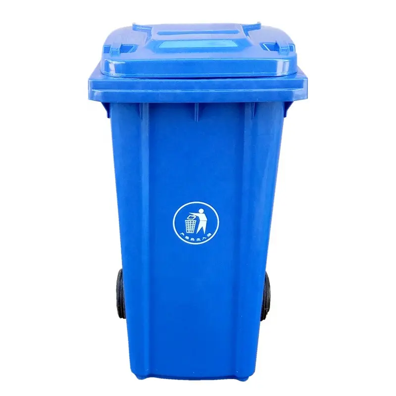 Çevre dostu dış kapı HDPE plastik büyük kapasiteli çöp kutusu büyük çöp tenekesi