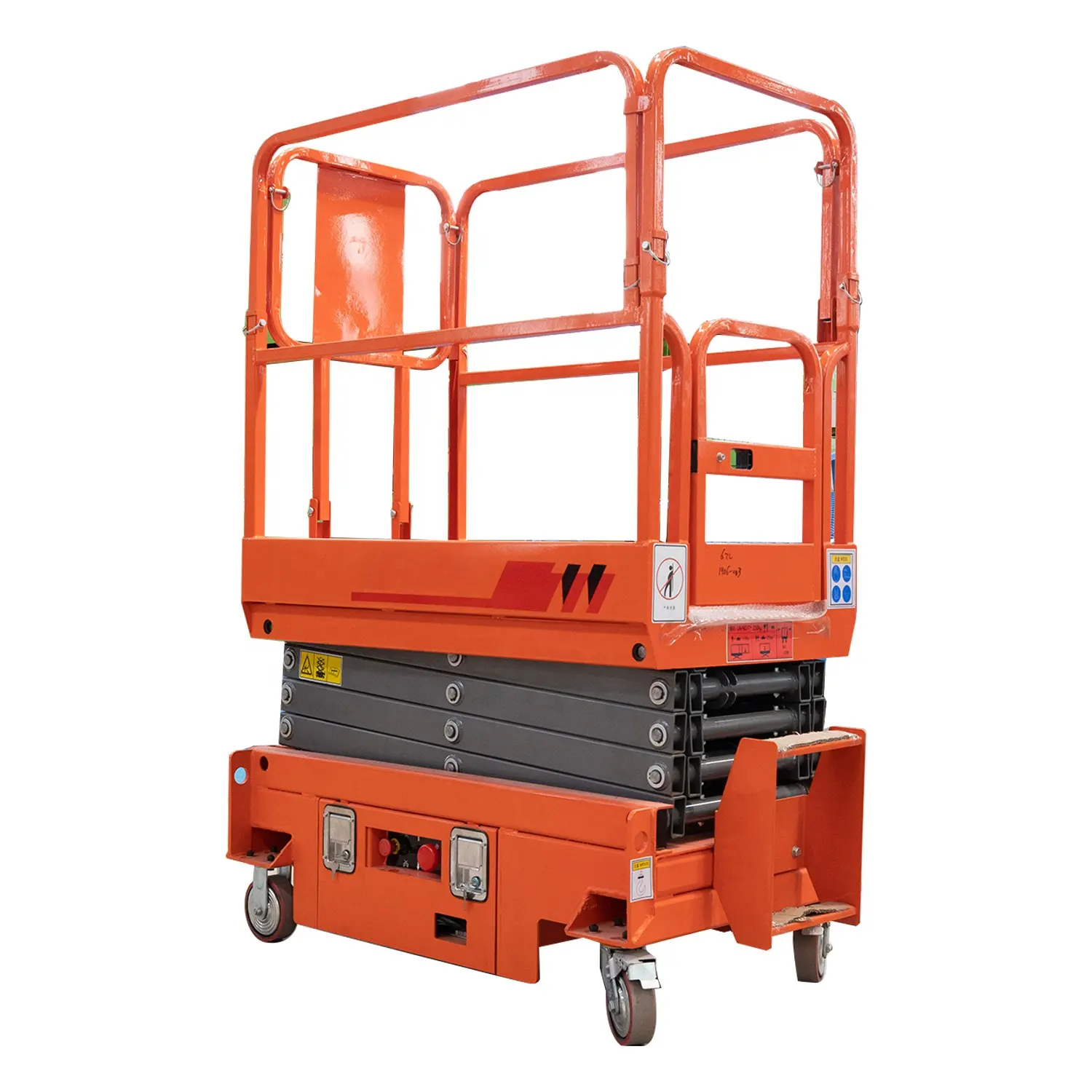 Compact Light Weight Scissor Lifts Spray Painted Finishing Support Customization 3m-6.8m Small Man Lift Easy to Maneuver