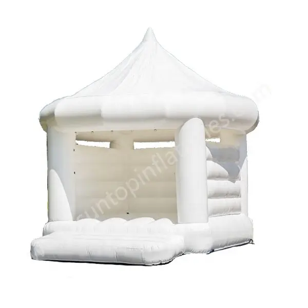 Красивый свадебный домик для прыжков, белый надувной замок для свадьбы, надувной белый свадебный батут