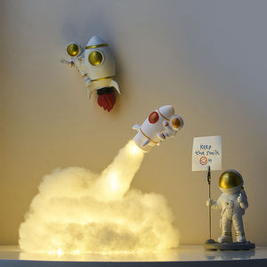 DIY roket ışık uzay astronot dekorasyon yaratıcılık bulut küme gökyüzü masaüstü atmosfer gece lambası - Product Image 6