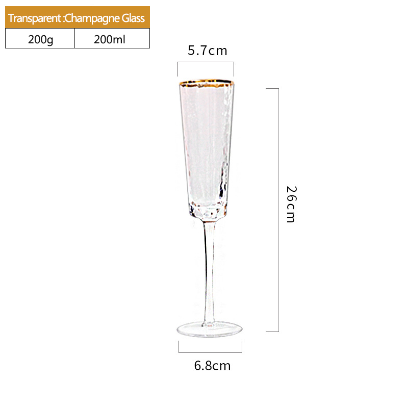 Verre à champagne transparent
