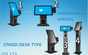 21.5-Inch Capacitive Touch Screen POS Kiosk with Scanner and Printer