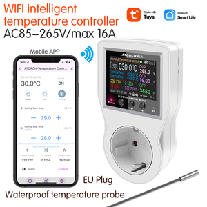 S1 WIFI Tuya Digital Thermostat Socket Incubator <strong>Temperature</strong> <strong>Controller</strong> Outlet With <strong>Timer</strong> Switch 16A AC220V for Heating Cooling - Product Image 5
