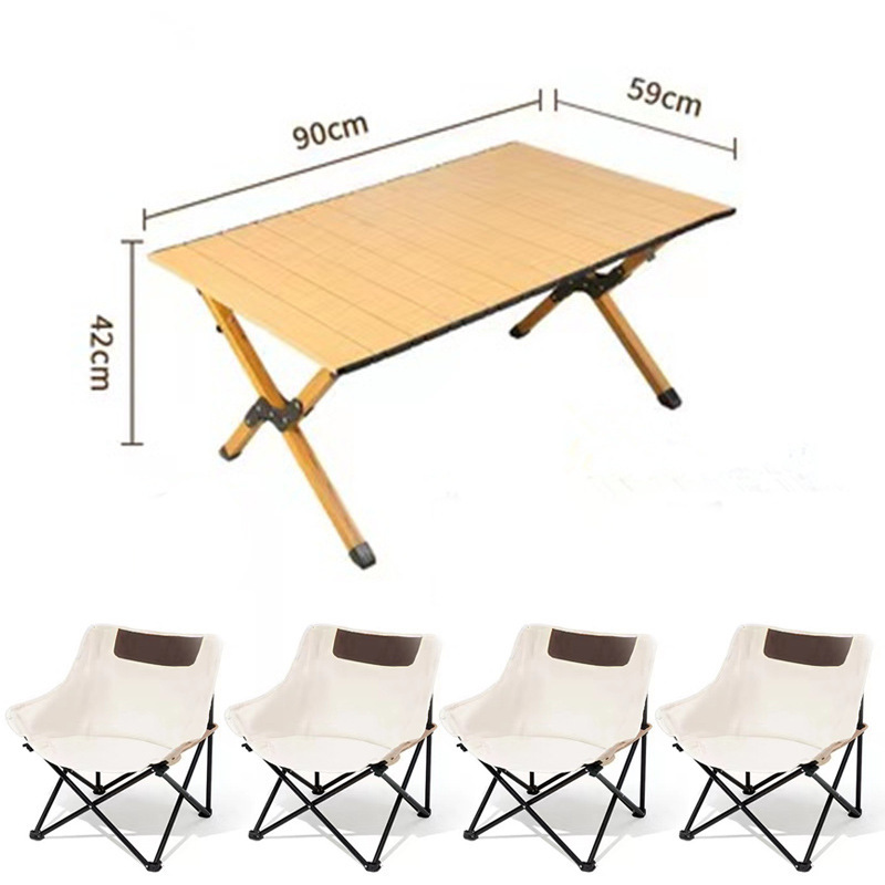 Acero al carbono premium - veta de madera amarilla - tamaño mediano - mesa para rollitos de huevo.