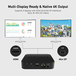 <strong>MINIX</strong> <strong>Z83</strong>-<strong>4</strong> Plus IntelZ8350 Fanless Home and Industrial Mini PC /desktop Computer with Wins 10 Pro /4GB/64GB - Product Image 5