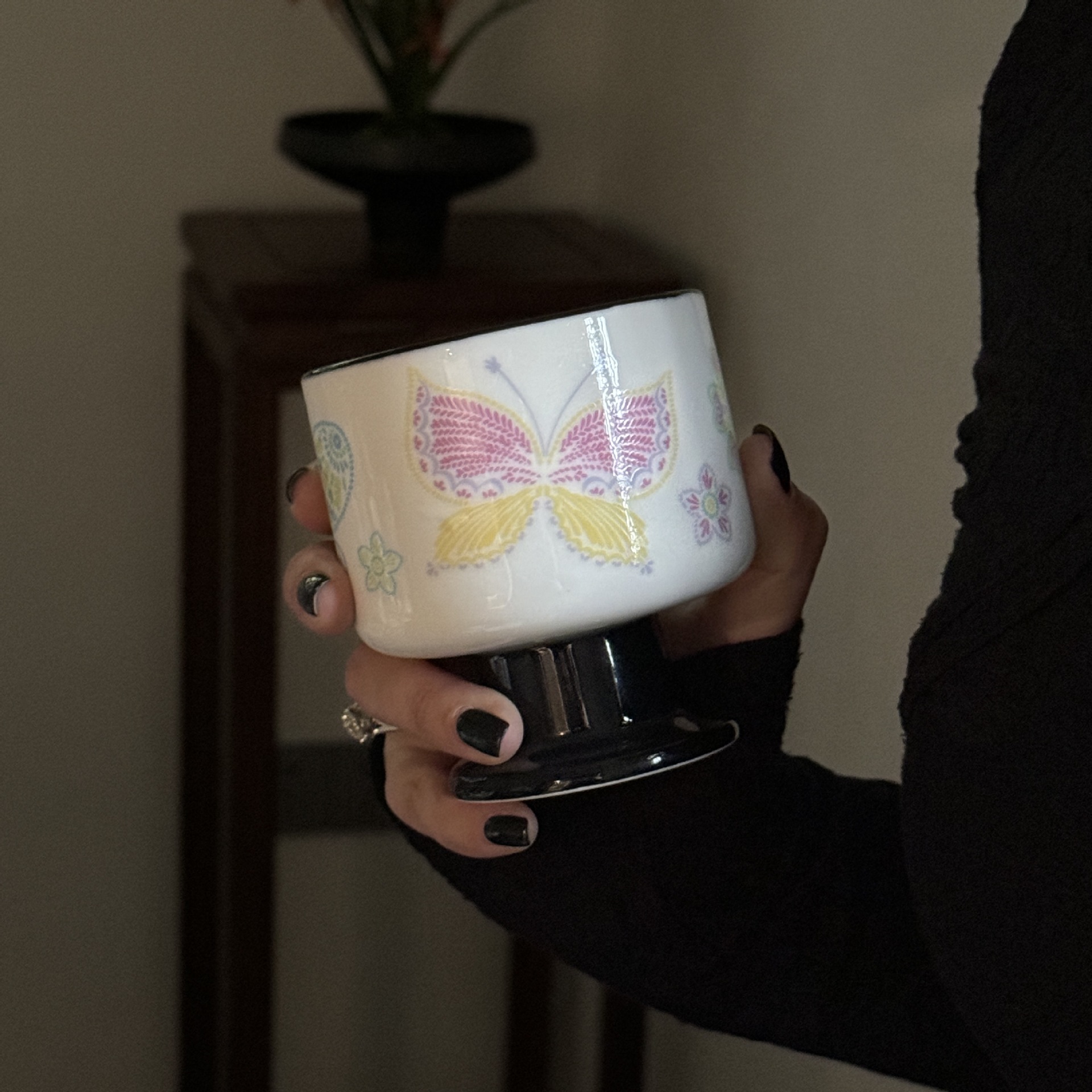Butterfly highball glass