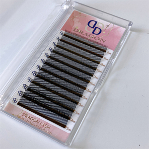 DRAGON 5D Flora Eyelash Wet Look Eyelashes 0.07 C D Premade Spike <strong>Lash</strong> Natural Soft Wet Look <strong>Lashes</strong> Easy Fan EyeLash Extensions - Product Image 2