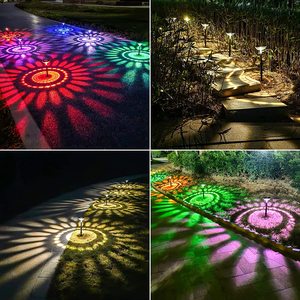 美丽明亮的发光二极管太阳能路径灯变色防水太阳能路径灯园林景观灯2包 - Product Image 5