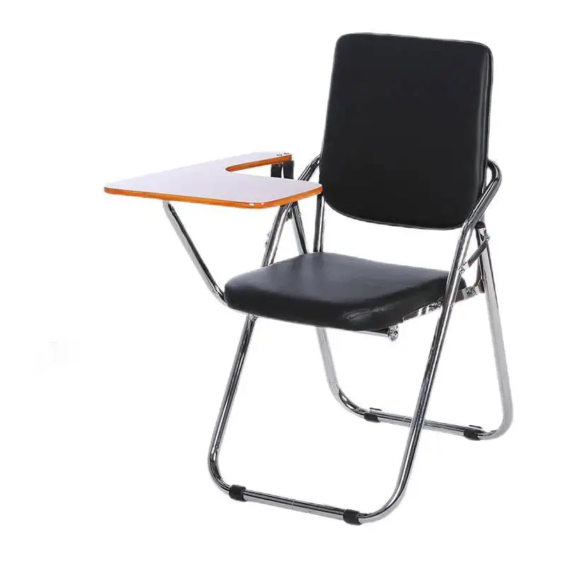 Chaise de formation de mobilier scolaire à expédition rapide avec tablette en tube d'acier chaises d'école confortables avec bloc-notes