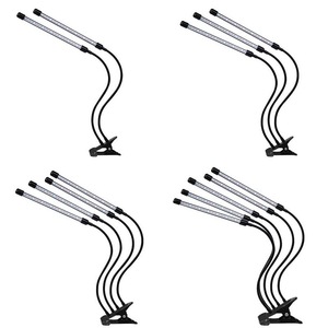 Kapalı bitkiler için LED bitki yetiştirme lambaları tam spektrum çift Gooseneck klip bitki zamanlayıcı ile ışık büyümek 4/8/<span class=keywords><strong>12</strong></span> saat ve uzaktan kumanda