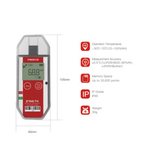 Registrador de datos de temperatura USB de diente azul inalámbrico IP67 a prueba de agua OEM para registrador de temperatura de transporte - Product Image 3